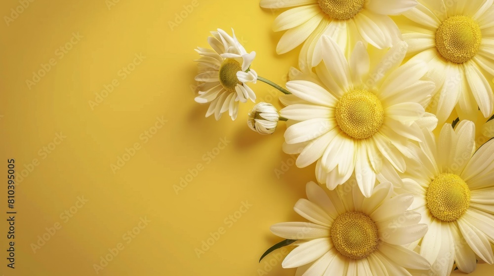 Chamomile decoration flower ornament copy space background Chamomile decoration flower ornament copy space background
