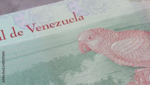 2 Venezuela bolivares South America national currency legal tender bill 3 photo
