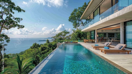 Lavish hillside villa with ocean views