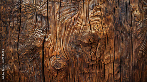 Oak wood with grain texture for copy space. Old rustic ancient hardwood. Photo banner panorama