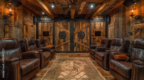 Rustic home theater