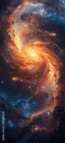 Galactic Splendor Stunning Wallpaper of the Cosmos