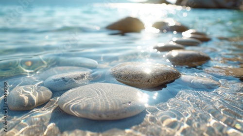 In wellness travel  the tranquility of smooth stones and clear water promotes a spa-like experience.