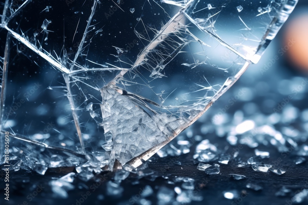 Shattered glass texture with abstract patterns Shattered glass texture with abstract patterns