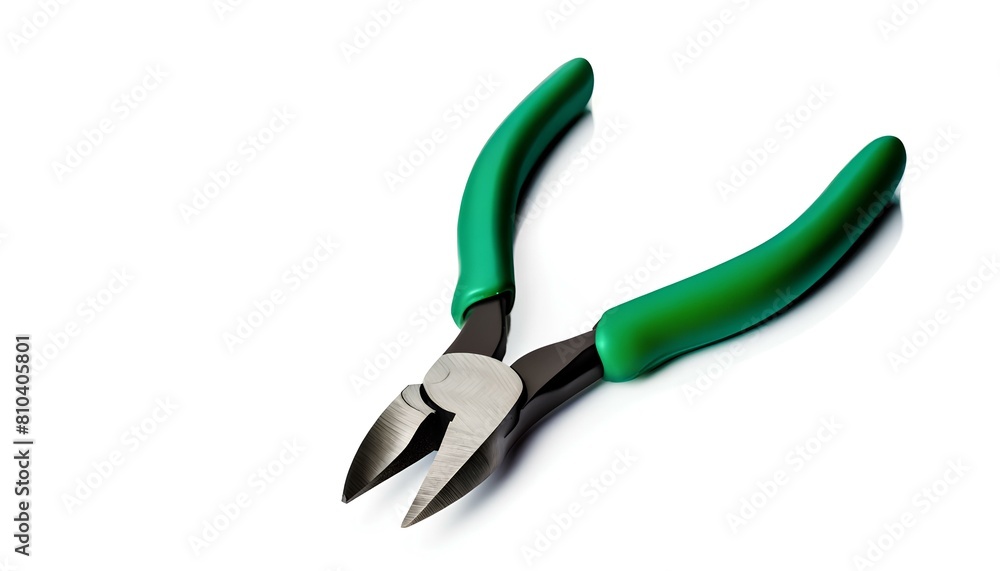 pliers, Images of nippers with green handles, This images highlight the tool's robust, sharp jaws and the vibrant green, non-slip handles, showcasing their effectiveness for cutting tasks. pliers, Images of nippers with green handles, This images highlight the tool's robust, sharp jaws and the vibrant green, non-slip handles, showcasing their effectiveness for cutting tasks.