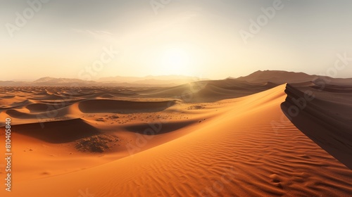 Stunning desert landscape at sunset