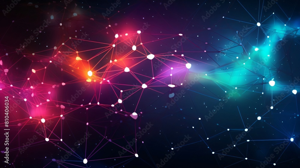 Vector illustration purple technology background with glowing connected dots Vector illustration purple technology background with glowing connected dots