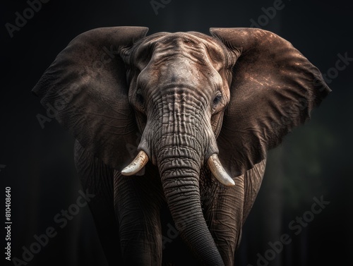Close-up portrait of a majestic elephant