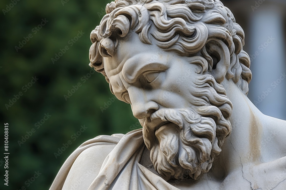 Detailed sculpture of classical greek figure Detailed sculpture of classical greek figure