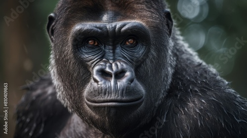 close-up portrait of a powerful gorilla © Balaraw