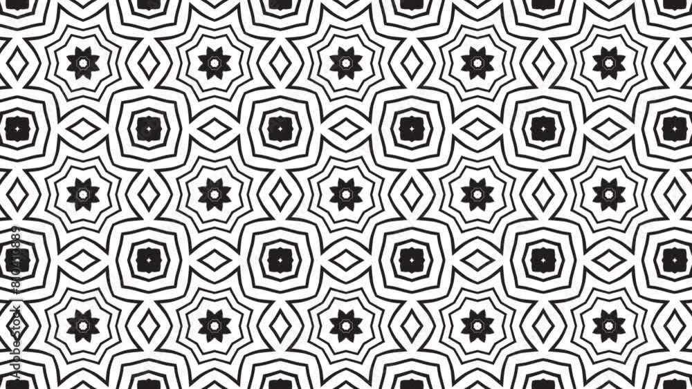 Abstract background with black and white stripes.Seamless loop video. Abstract background with black and white stripes.Seamless loop video.