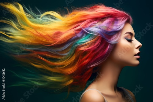 Vibrant and colorful hairstyle