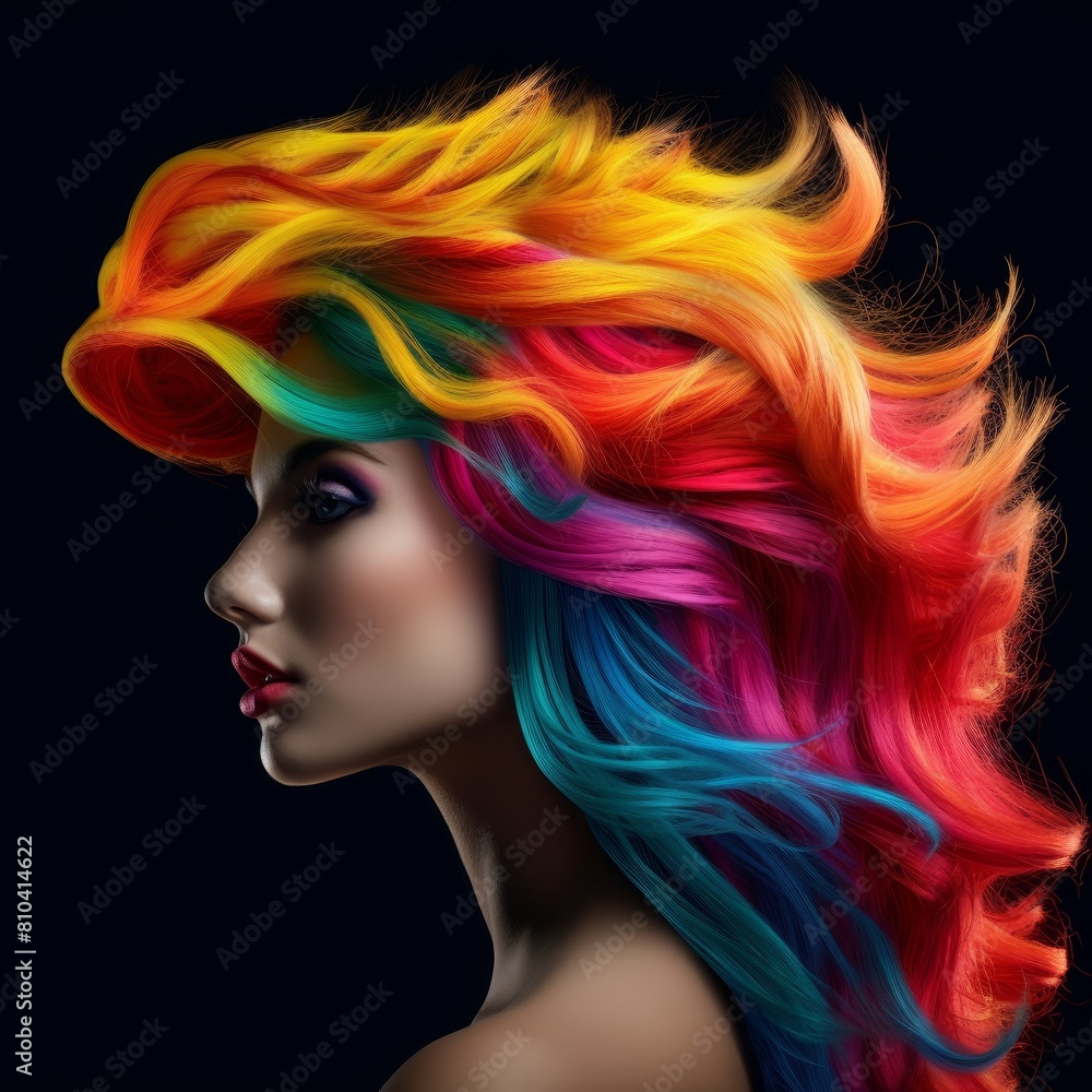 Vibrant and colorful hairstyle Vibrant and colorful hairstyle