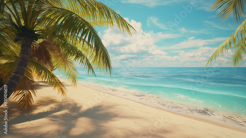 palm trees on the beach © Farha