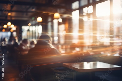 Wallpaper Mural lens glare blurry restaurant background generative ai Torontodigital.ca