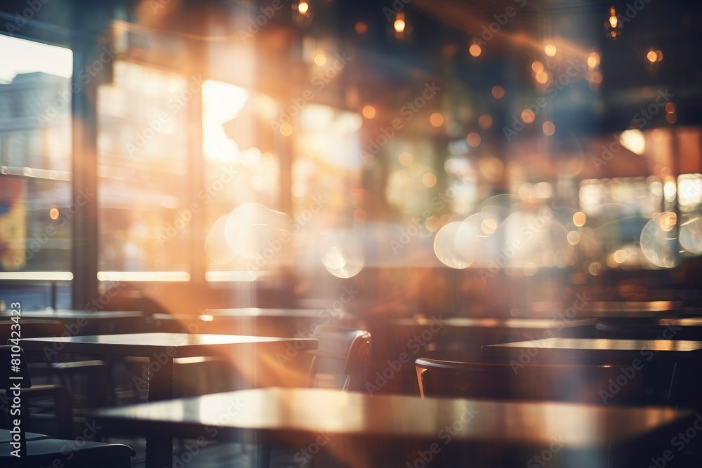 lens glare blurry restaurant background generative ai lens glare blurry restaurant background generative ai