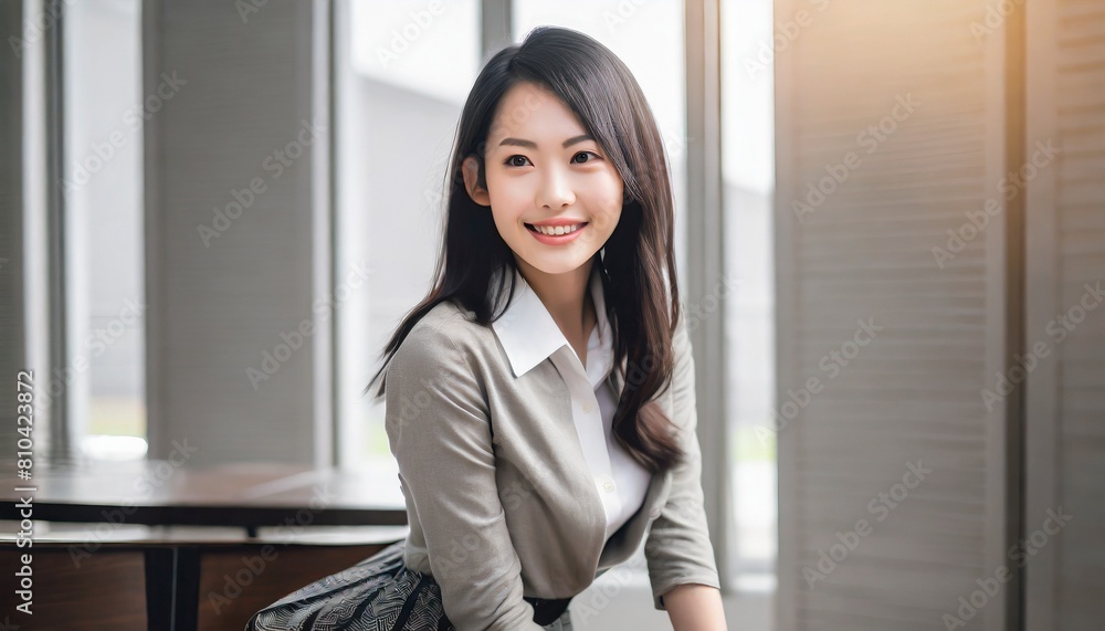 微笑む女性 微笑む女性