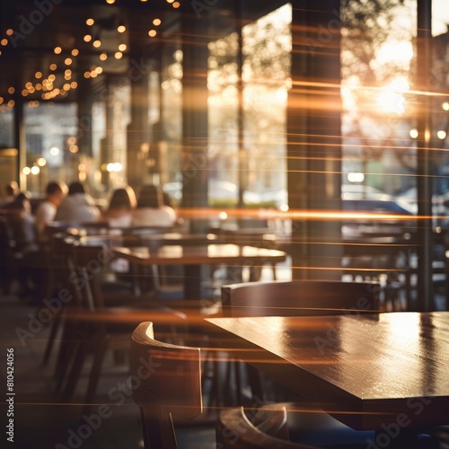 lens glare blurry restaurant background generative ai © Fathor