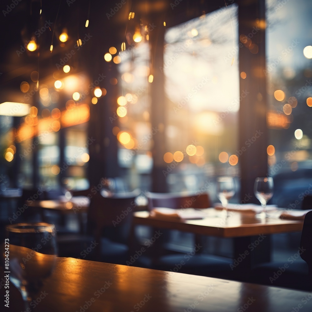 lens glare blurry restaurant background generative ai lens glare blurry restaurant background generative ai