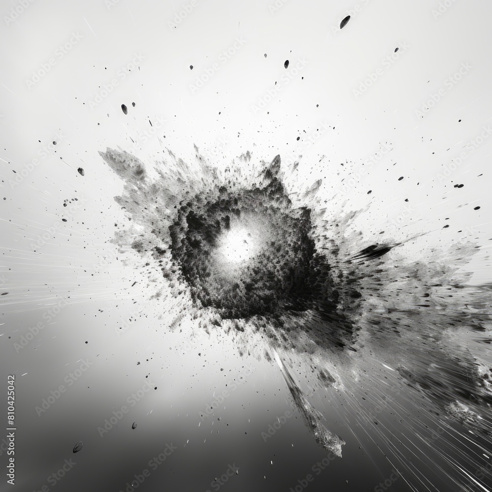 white background,Brushed ,black and white sci-fi particle style,4K generative ai white background,Brushed ,black and white sci-fi particle style,4K generative ai