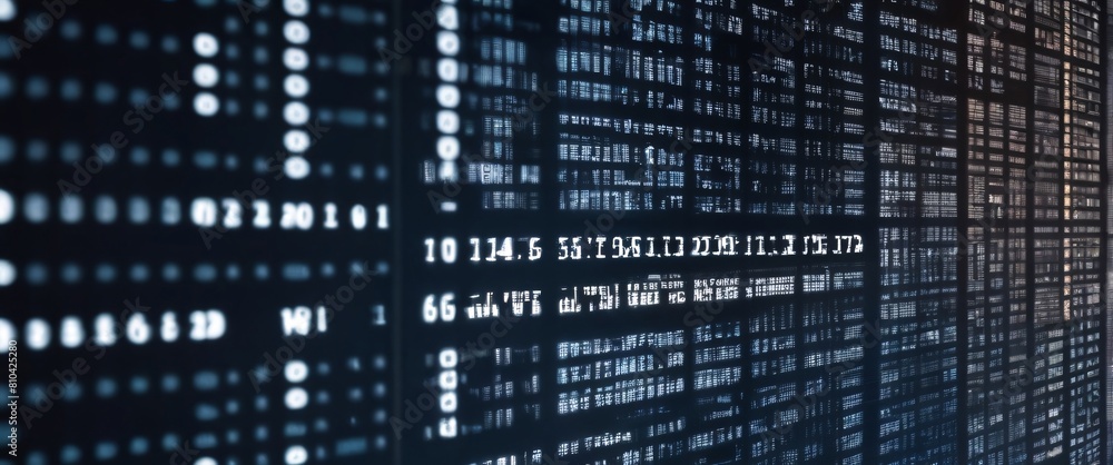 An abstract digital background with binary code and AI algorithms running in the background An abstract digital background with binary code and AI algorithms running in the background