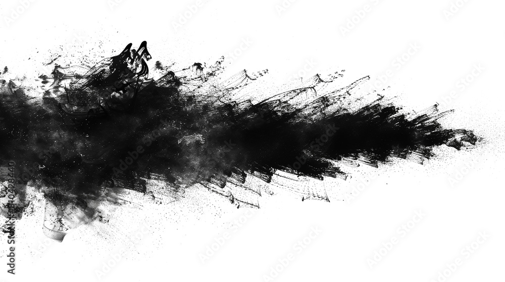 black paint smudge isolated on transparent background, black ink splash cut out black paint smudge isolated on transparent background, black ink splash cut out