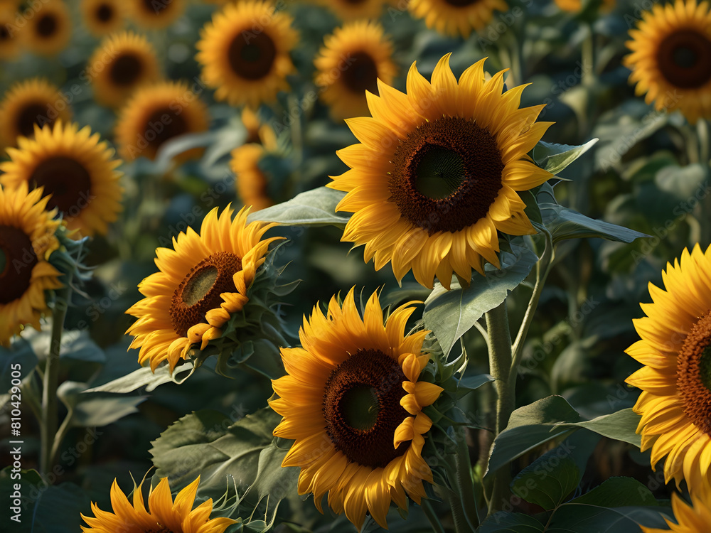 Fototapeta premium sunflowers in the field