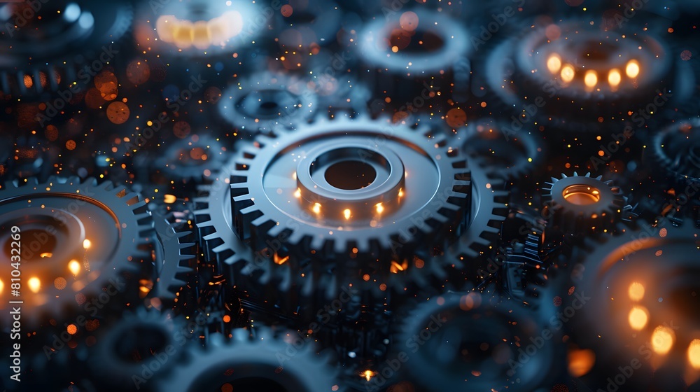 Interconnected gears and cogs in motion, symbolizing the mechanics behind digital marketing strategies. Interconnected gears and cogs in motion, symbolizing the mechanics behind digital marketing strategies.