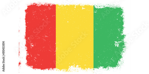 Flat design grunge Guinea flag background