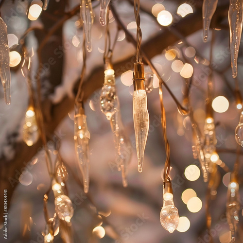 Twinkling Icicle Lights with Chaos Series Features for Stunning Winter Displays
