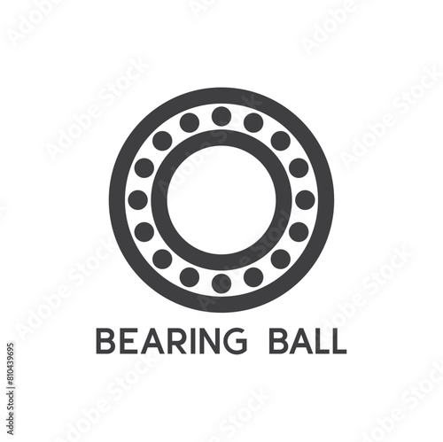 illustration of bearing ball, vector art.