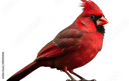 Northern Cardinal Isolated On Transparent Background PNG.