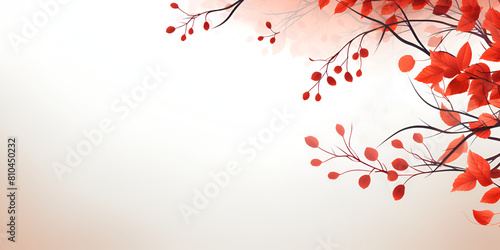 Red nature leaves frame rust beautiful stunning vibrant on abstract background