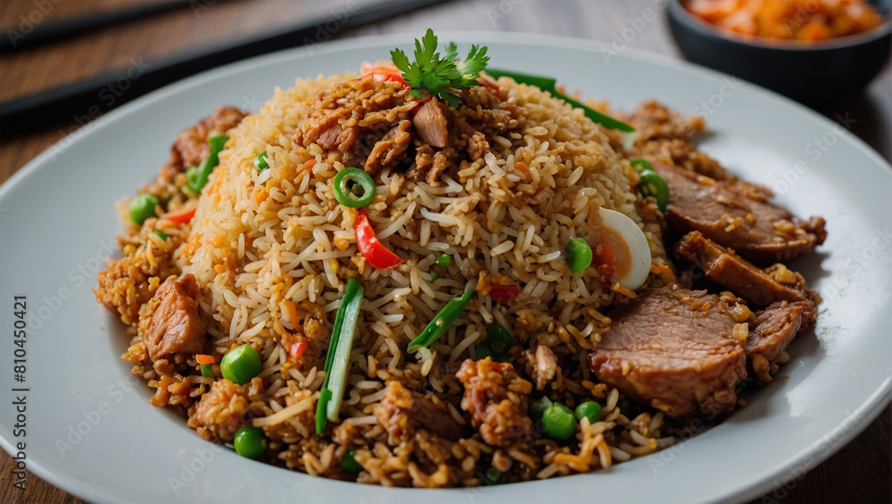 Indonesian style fried rice with beef Indonesian style fried rice with beef