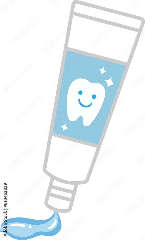 Cute cartoon toothpaste illustration icon Cute cartoon toothpaste illustration icon