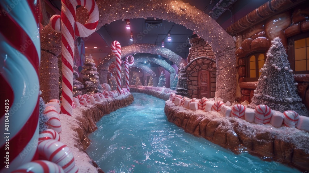 Fototapeta premium an illustration of a winter wonderland