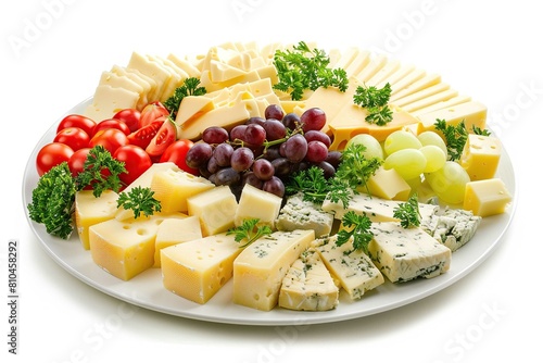 Swiss Cheese Platter, isolated on white
