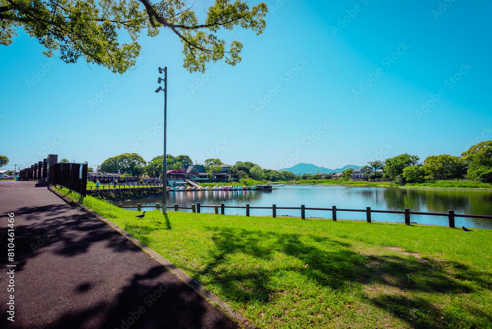 Fototapeta premium 【熊本】水前寺江津湖公園