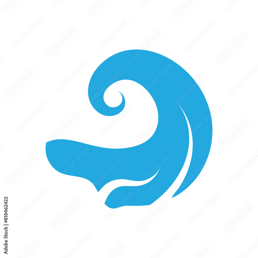 Wave icon design template isolated illustration Wave icon design template isolated illustration