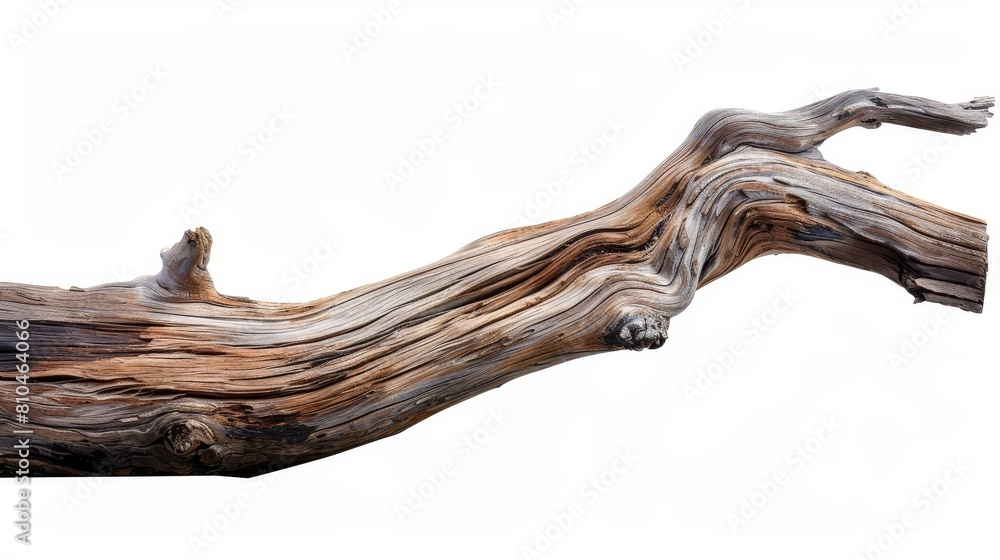weathered driftwood cutout isolated on white natural textures photography