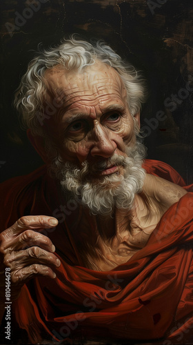 Philosopher Seneca Close Up Portrait