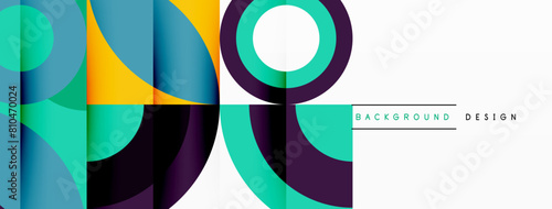 An artful font made of electric blue circles and magenta squares, arranged in a symmetrical pattern on a white background. A vibrant and colorful symbol of creativity and precision in drawing