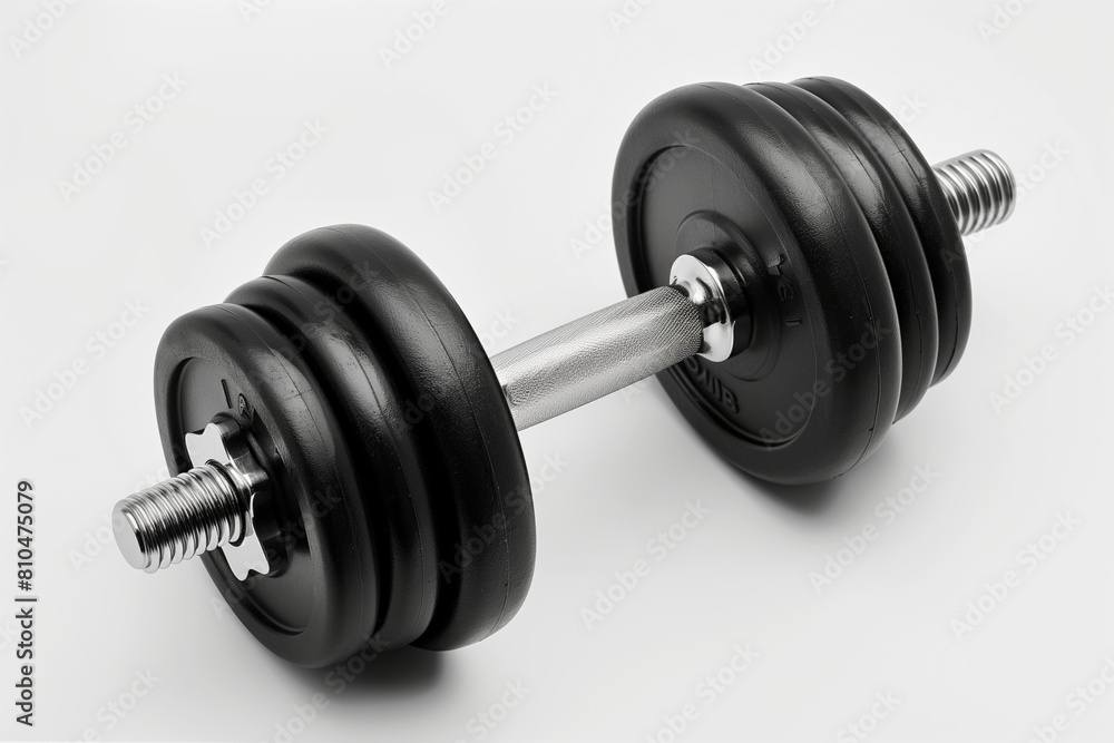 Naklejka premium dumbbells on white background, accessories