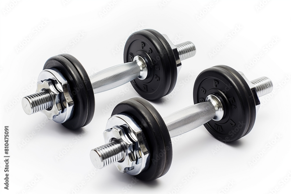 dumbbells on white background, accessories dumbbells on white background, accessories