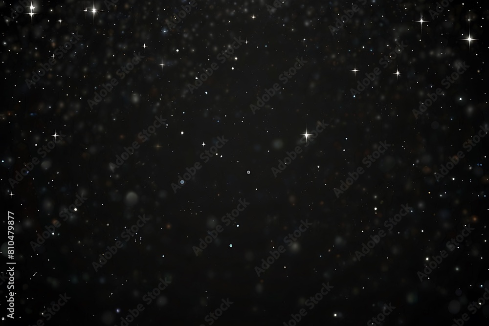 Starry Night Sky Gentle Light Stars on Black Background