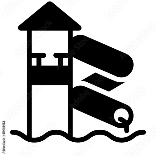 water slide Solid icon