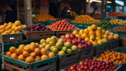 fruits and vegetables at traditional market
