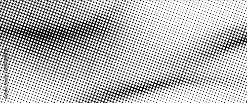 Abstract wave halftone black and white. Monochrome texture for printing on badges, posters, and business cards