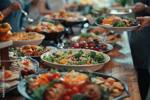 Buffet food on the table, catering food