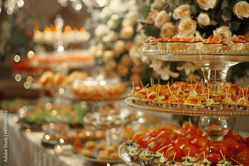 Buffet food on the table, catering food